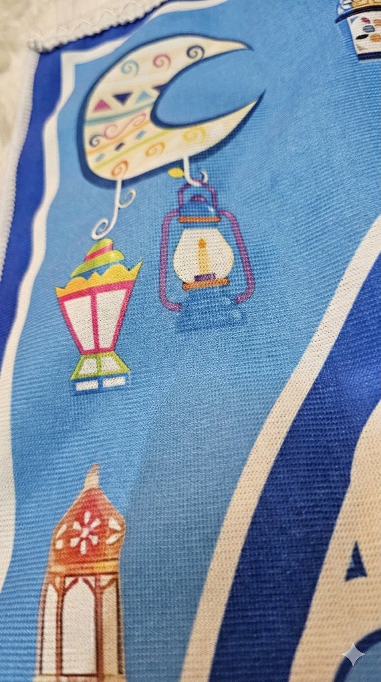 Mavi Bulutlu Seccade Tekli