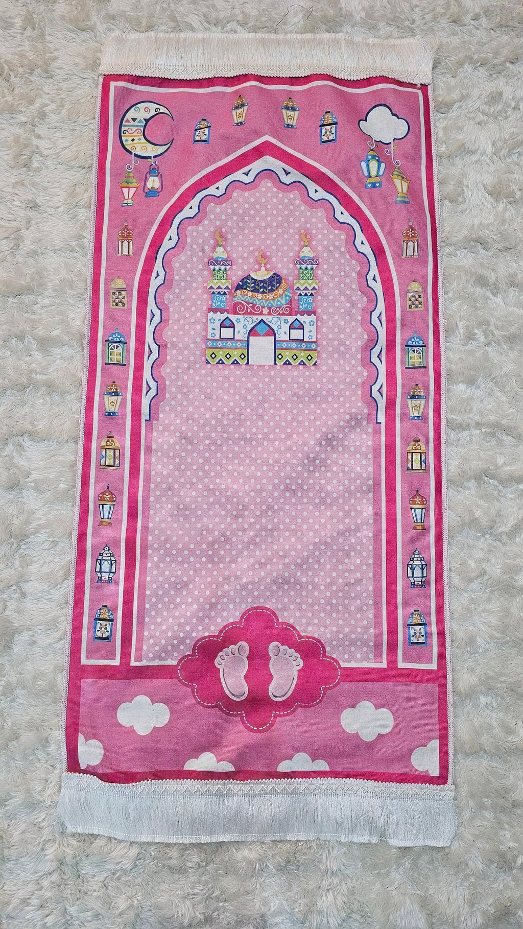 Pembe Bulutlu Seccade Tekli