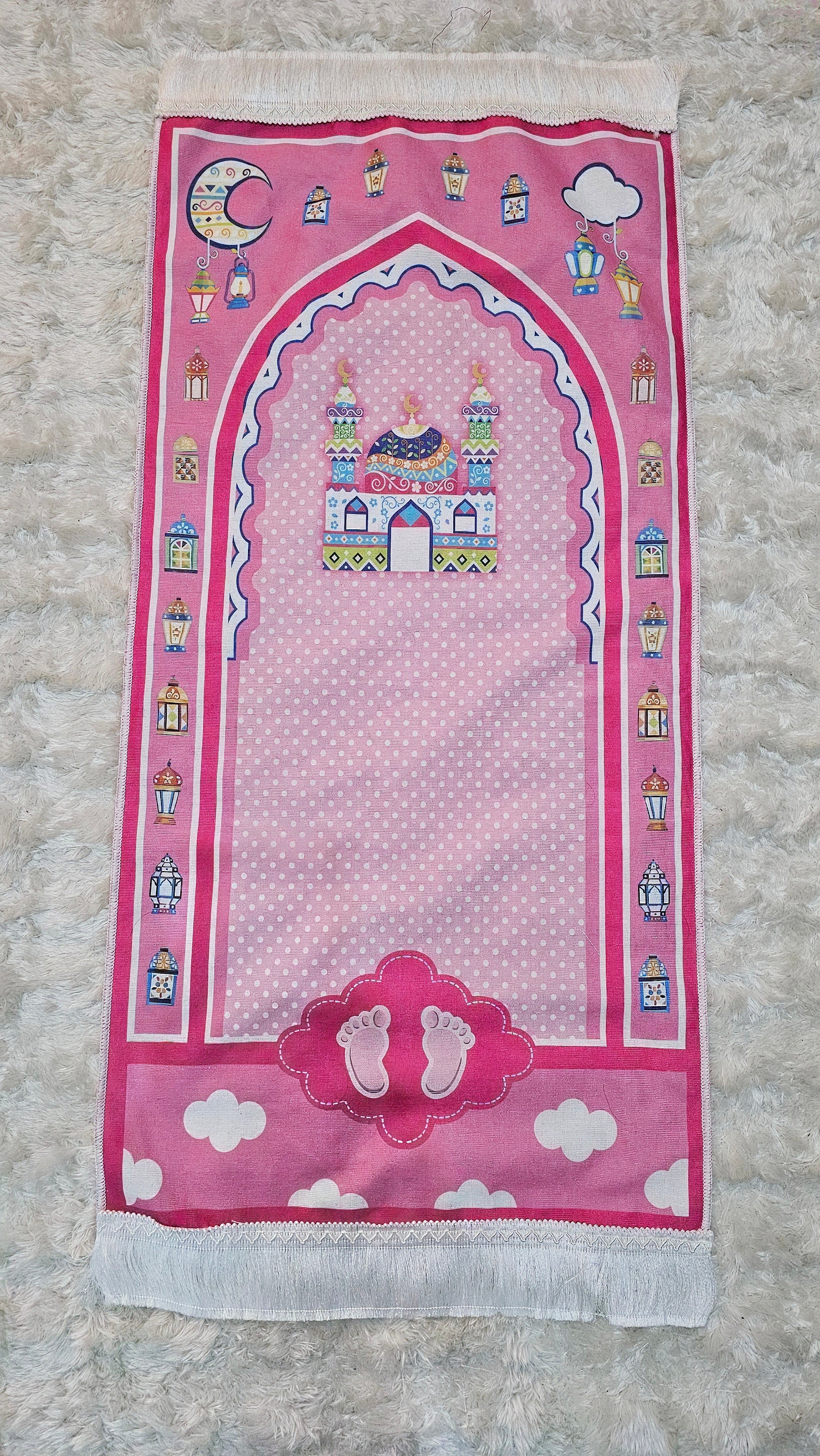 Pembe Bulutlu Seccade Tekli